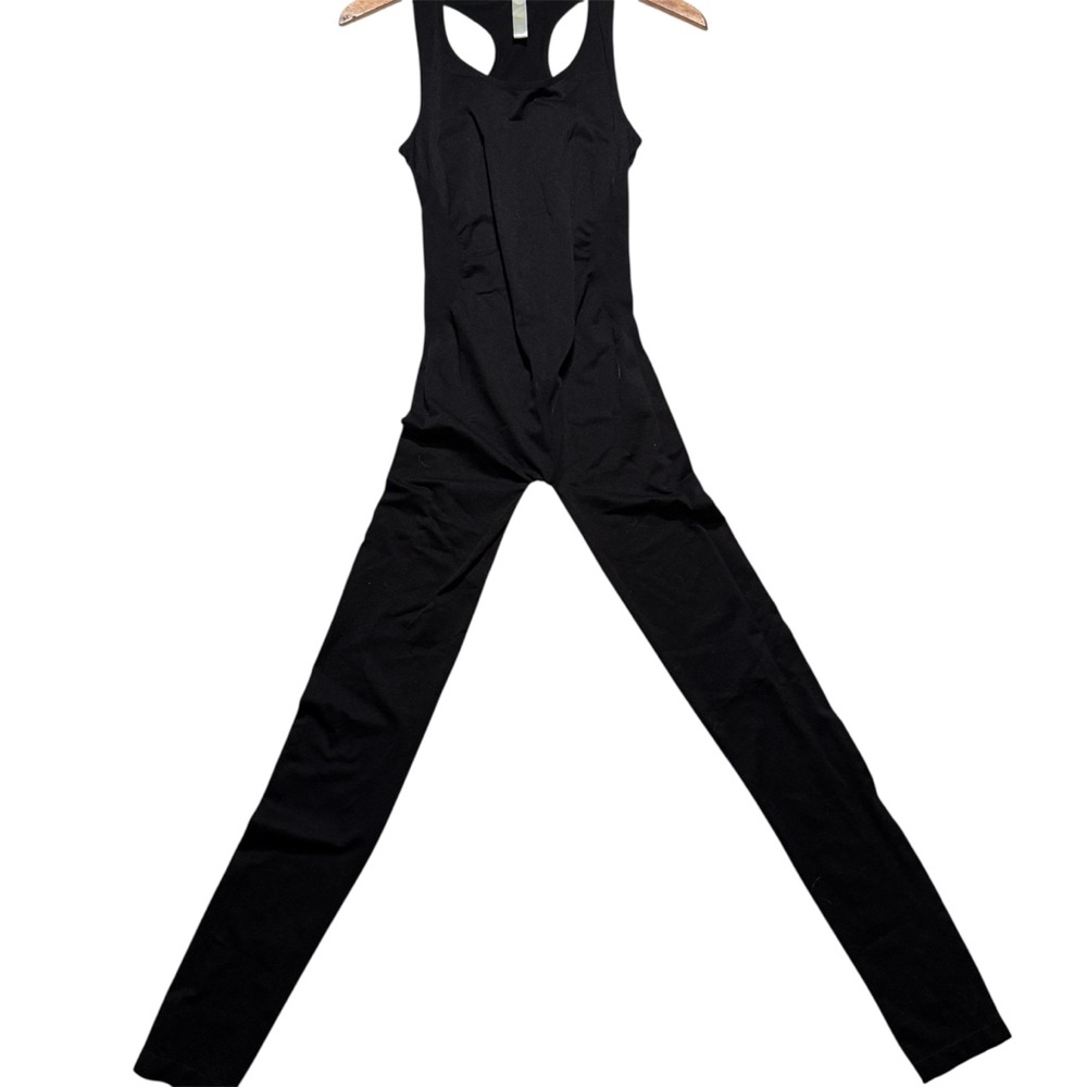 Fornia Women's Athletic Tank Top Black Jumpsuit, One Size